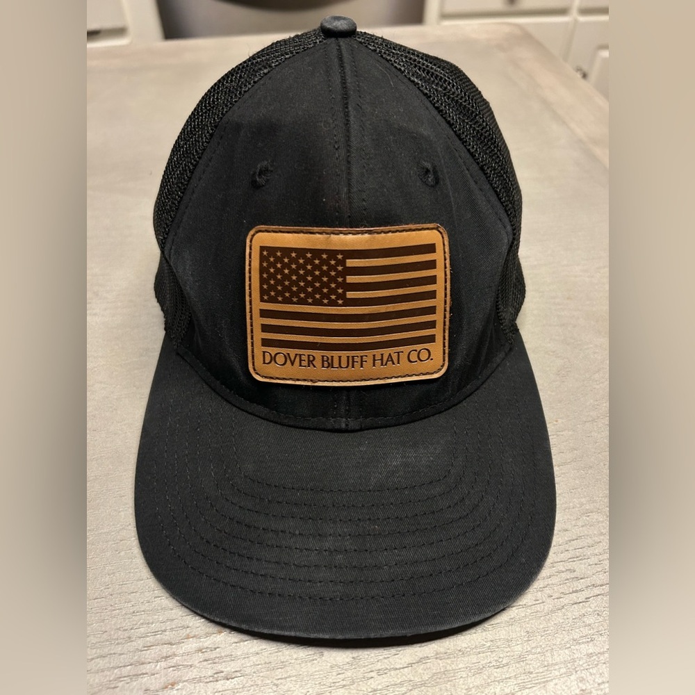 Dover Bluff Hat Co. America Flag Leather‎ Hat